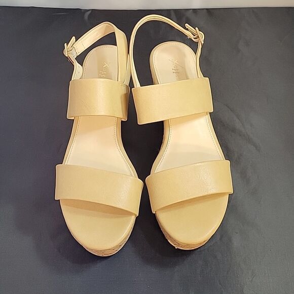 X-APPEAL 2-STRAP ADJUSTABLE BUCKLE ANKLE STRAP OPEN TOE WOMEN"S WEDGE SANDAL - Picture 2 of 13